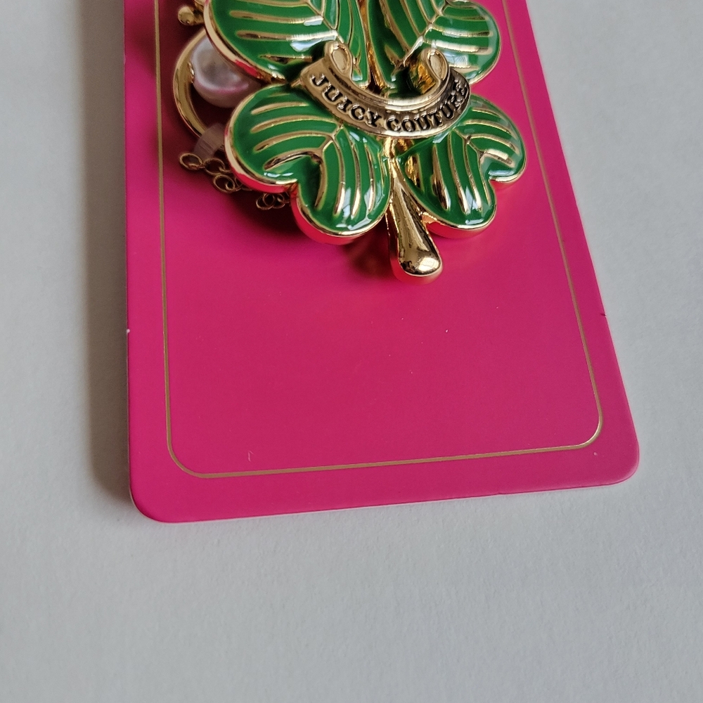 Juicy Couture Green Clover Keychain - Picture 3 of 6